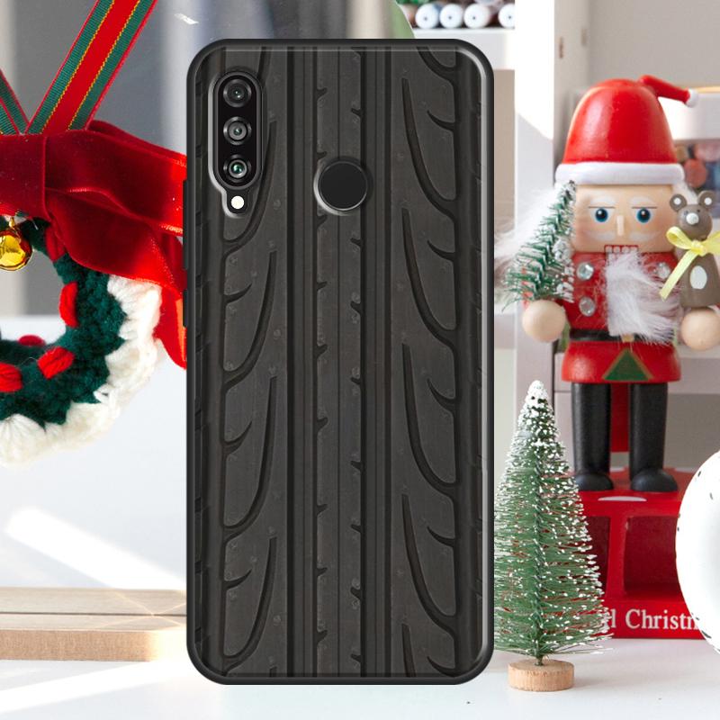 Tire Tread Wheel For Huawei Nova 12i 11i 8i 12s Y73 Y72 Y61 Y91 Y90 Y70 Y60 9 10 SE P60 Pro P30 P40 Lite Case