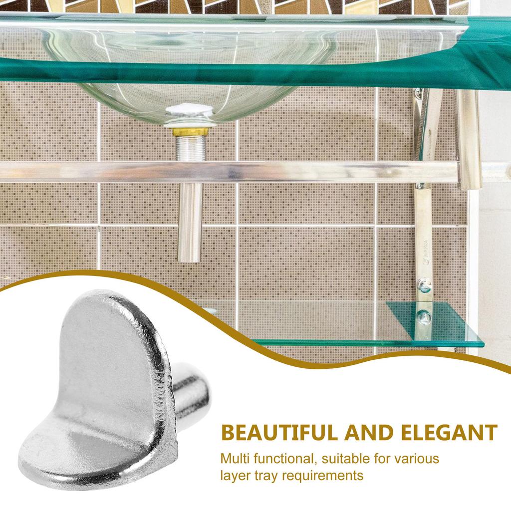 50Pcs Sturdy L-Shaped Shelf Pegs Metal Shelf Support Pins for Cabinets Bookshelves Kitchen Storage Units Wobble-Free Stability