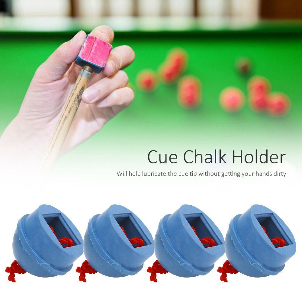 4pcs Rubber Cue Chalk Holder With Cord Chalk Organizer Pool Chalk Holder  Pool Table