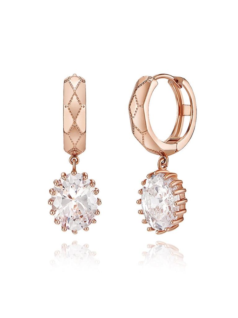 Cubic Drop One-Touch Earrings C24EB318