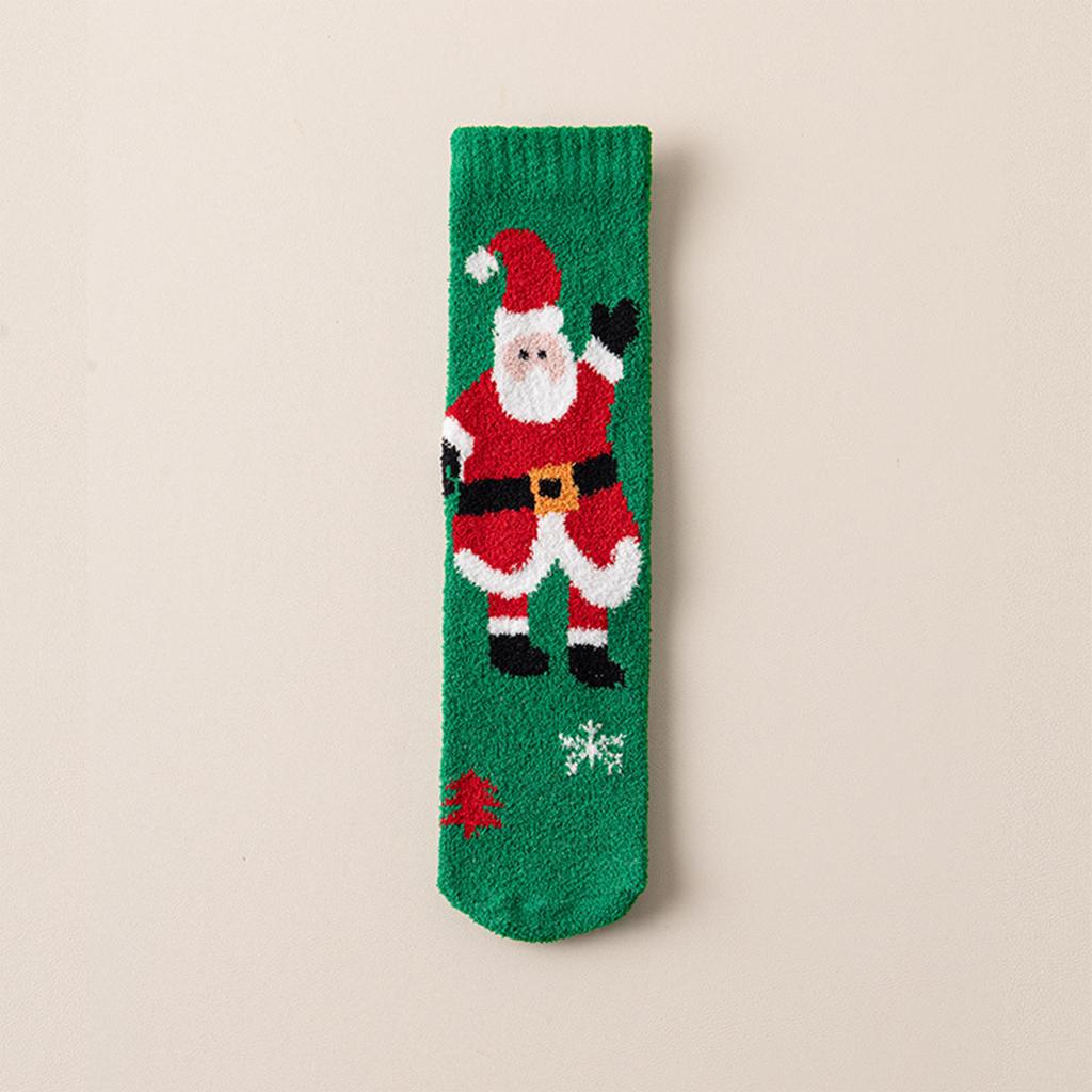 Women's Thick Warm Mid-Calf Sleep Socks Cute Cozy Floor Socks for Christmas