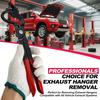Exhaust Hanger Removal Tool, Heavy-Duty Exhaust Hanger Pliers For Car & Truck Rubber Exhaust Hangers, 25° Offset Design, Non-Slip Grip, Compatible
