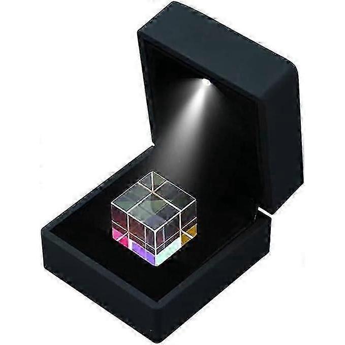 Prismen & Kaleidoskope 6-Sided Color Cube Light Prism Set with Light Box for Science Education 30mm