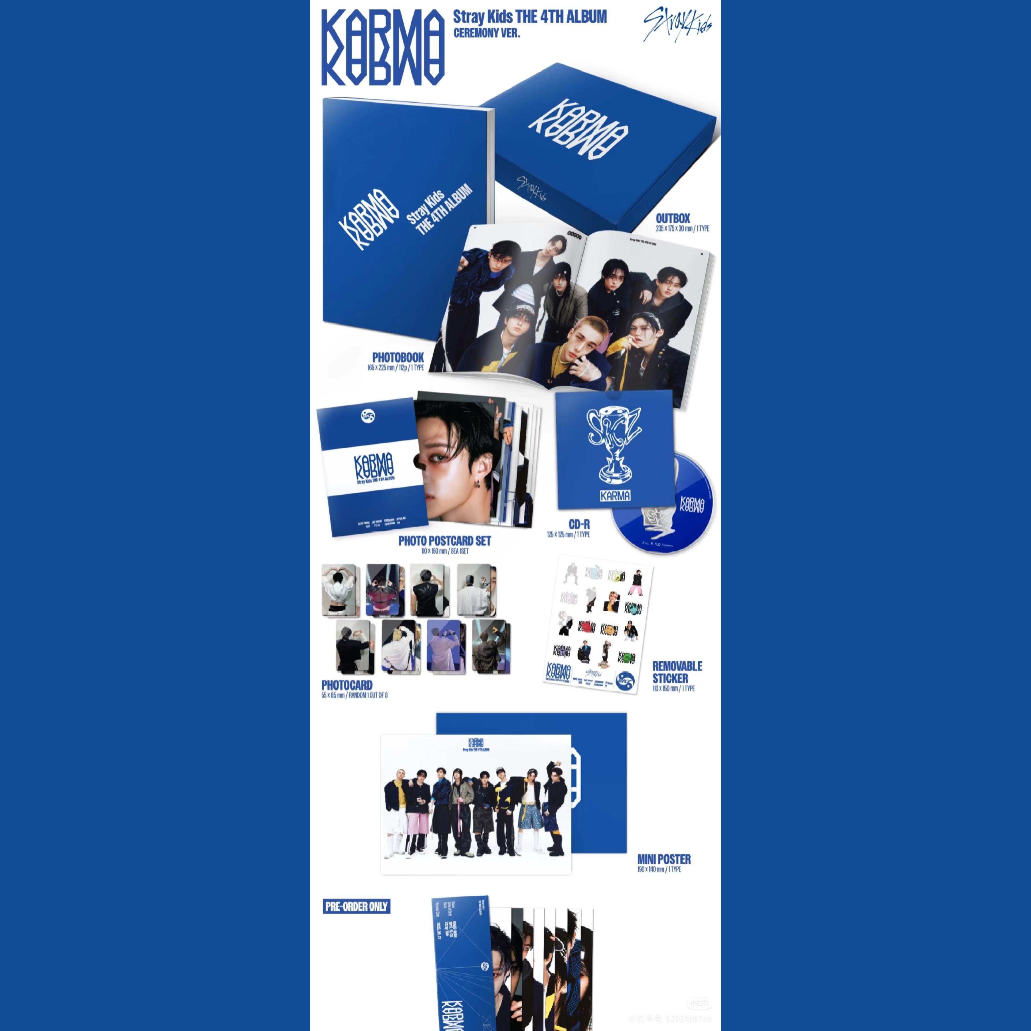 

Stray Kids KARMA четвертий альбом (включений подарунок перед замовленням) 1 set синій