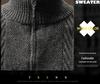 Men's High-End Half-Zip Stand Collar Sweater - Thickened Knit Jacket for Autumn/Winter
