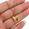 5PCS Elegant Bowknot Charm Necklace Pendant Bowknot Handmade Jewelry Pendant for Jewelry Making and Creative Crafting