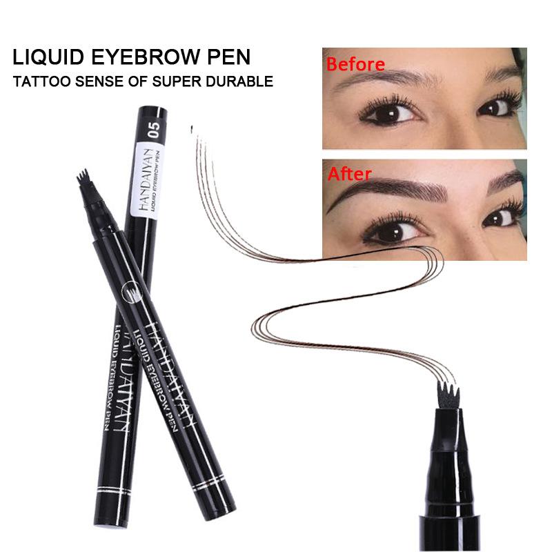 4 Point Eyebrow Pencil Waterproof Liquid Eyebrow Pen Makeup Long Lasting Cosmetic Microblading Brow Pen Tattoo Cosmetics