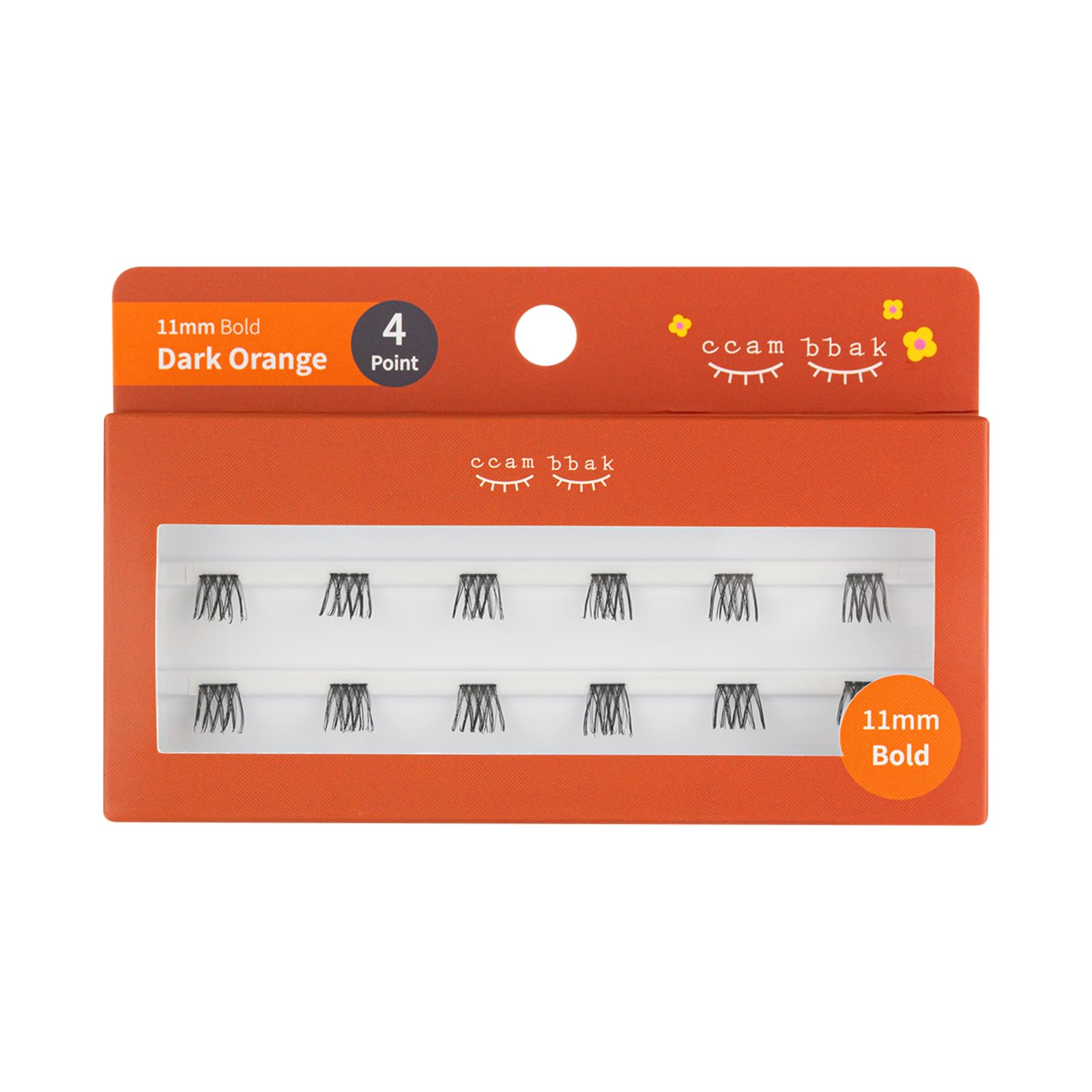 

CCAMBBAK Bold Partial Eyelash Extensions, Semi-Permanent, Idol Type, 10mm-12mm, Natural, Popular DIY False Eyelashes (11mm, 4 Point)