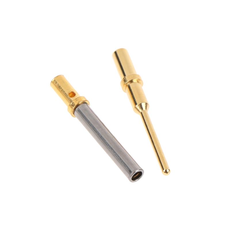 5/10Pcs 0460-202-2031 Gold Plated Stainless Steel Male/Female Pin 6-20Awg For Deutsch Dt Series Crimp Solid Terminal