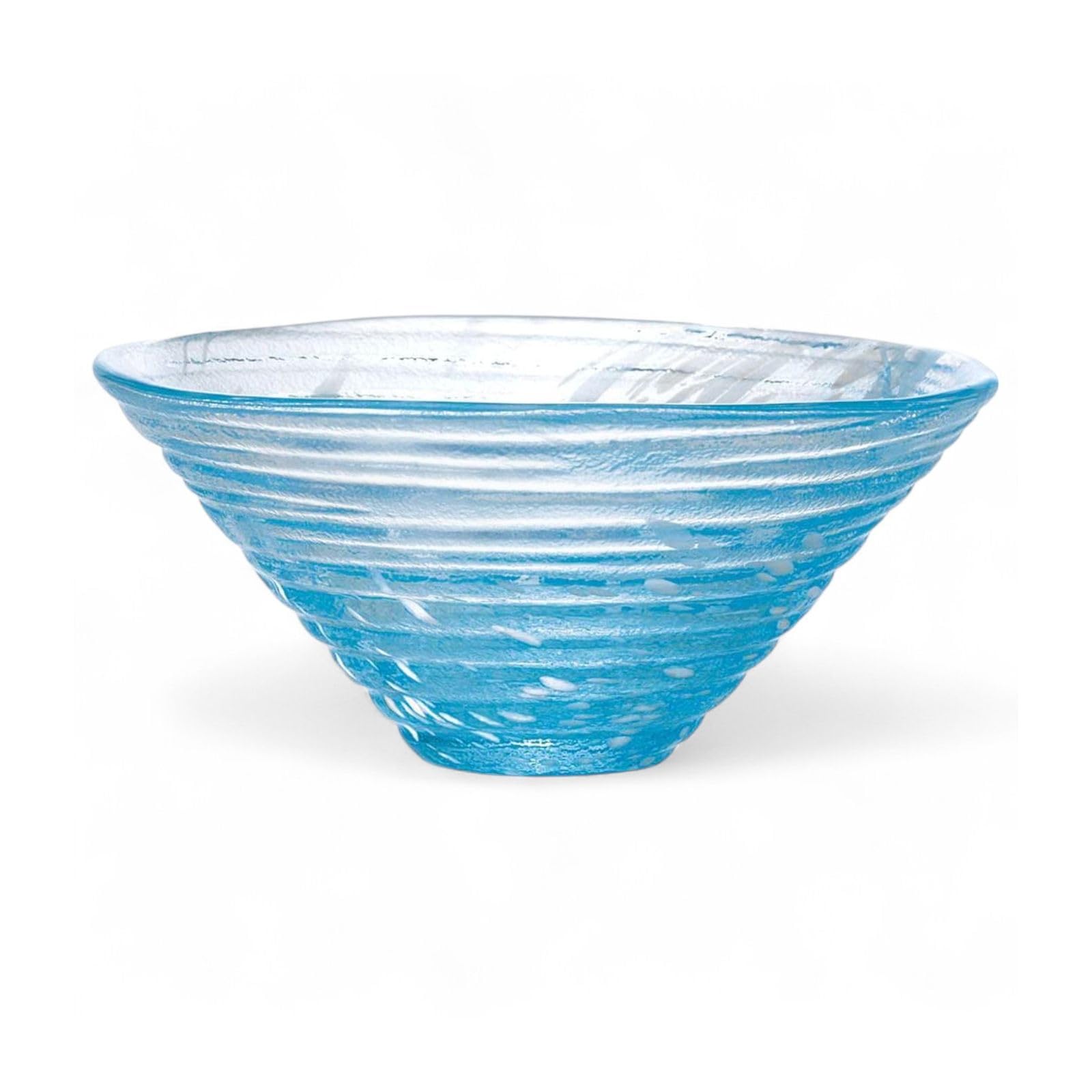 

Takumifu Select Dinner Small Bowls Not Dishwasher Made in Japan (3-piece set) Plates, (Shaved Ice, Blue), 124xH56mm, Safe, Glass,