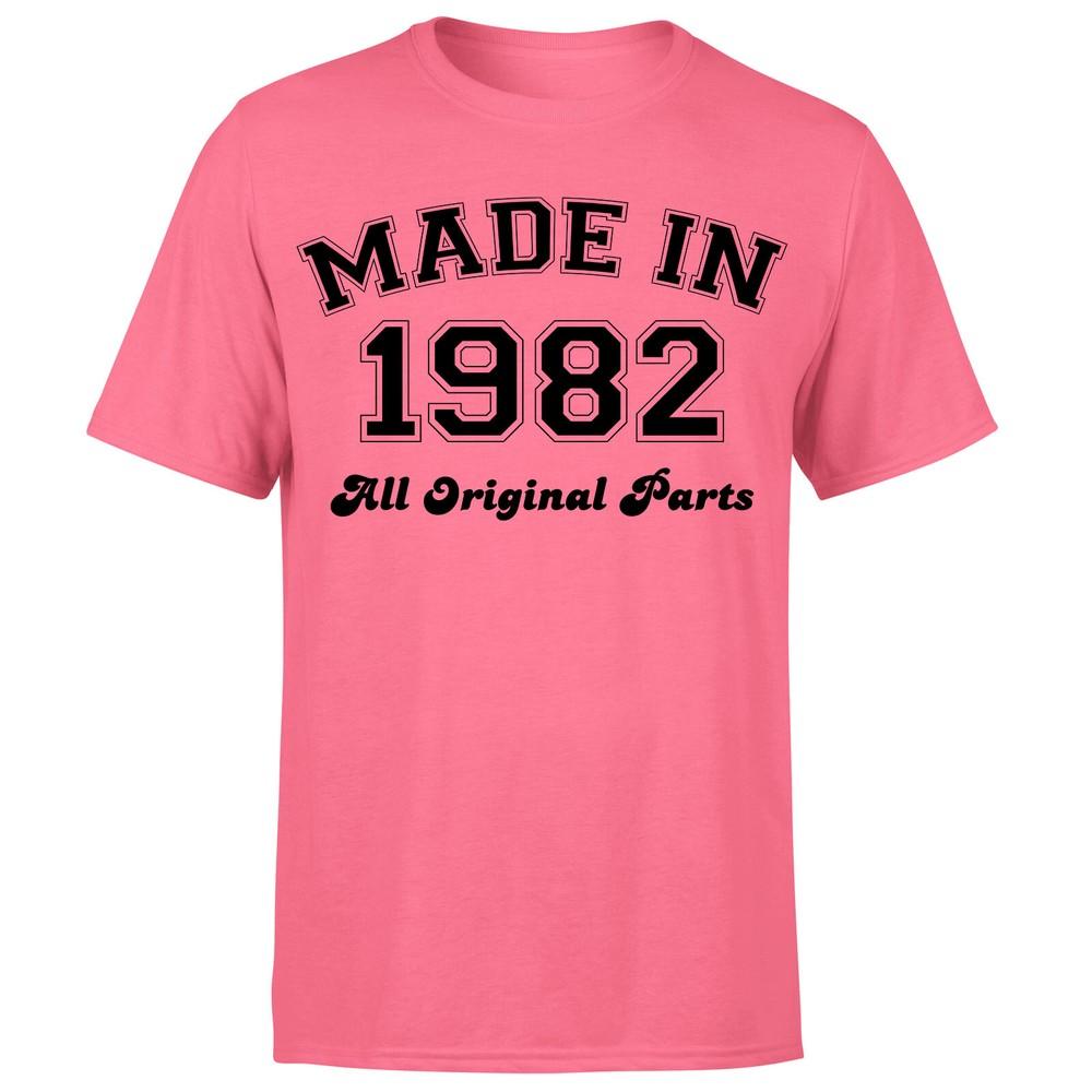 Made in 1982 All Original Parts TShirt 43rd Birthday Unisexs Gift Ideas