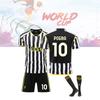 2324 Juventus Home Jersey Set With Socks 10 Polyester Fiber Fabric Children And Adult Sizes