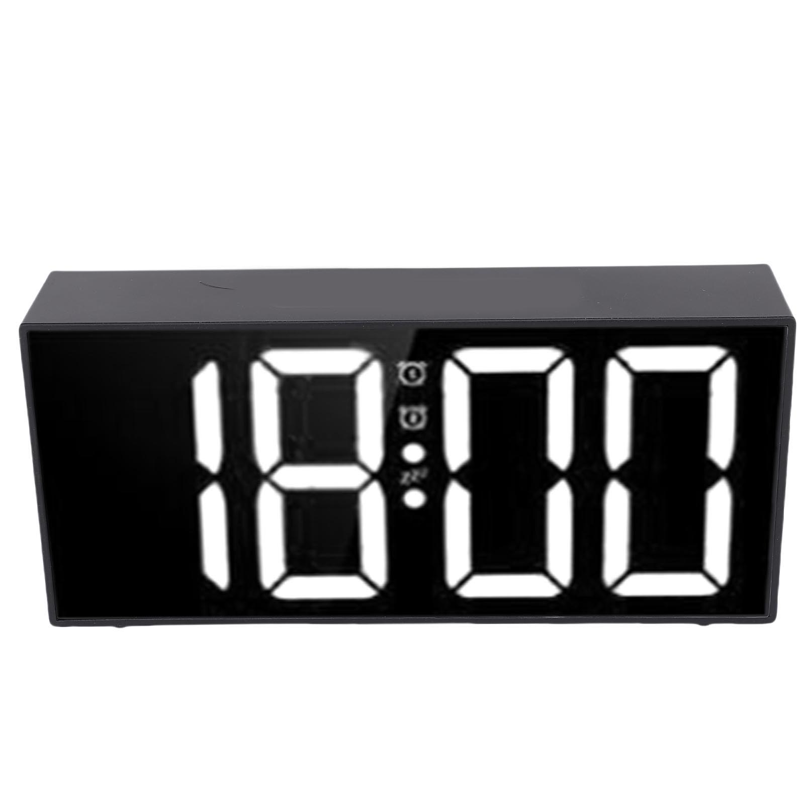 

Loud Dual Alarm Clock 7.4 Inch Mirror LED 3 Modes Vibrating Alarm Clock with Bed Shaker Under Pillow for Heavy Sleepers