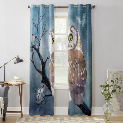 Tenda da finestra Gufo Bianco Acquerello Per Camera Bambini Casa Tende Veneziane Tende Per Soggiorno Camera da Letto Tendaggi Finestra