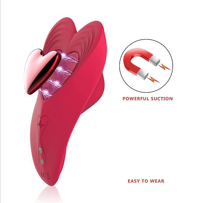 Remote Heart-Shaped Magnetic Invisible Wearable Vibrator for Women Self-Stimulation.