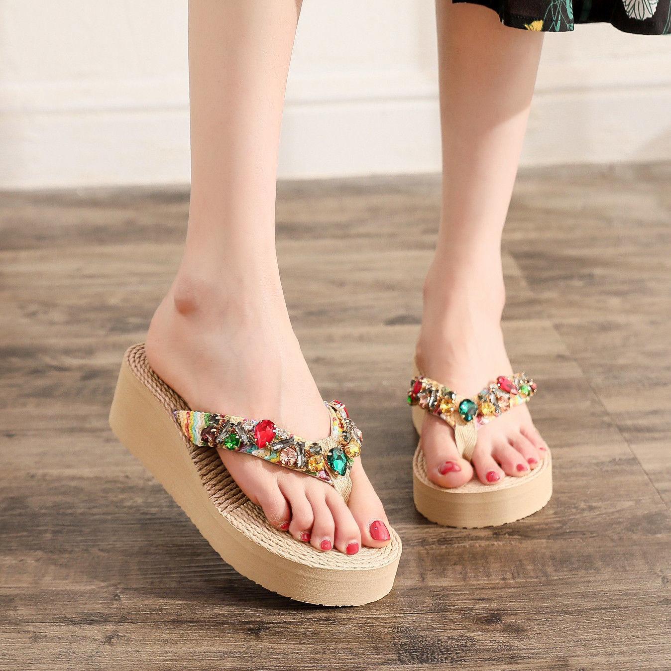 Женские тапочки и сандалии Rhenstone Junior on Beach Crystals Height Shoes Шлепанцы — фото 13