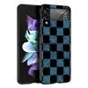 Schachbrett kariertes Schachbrett Hülle Für Samsung Galaxy Z Flip3 Flip4 Flip5 Hülle Schale Für Z Flip 3 4 5 6 7 Harte Faltabdeckung