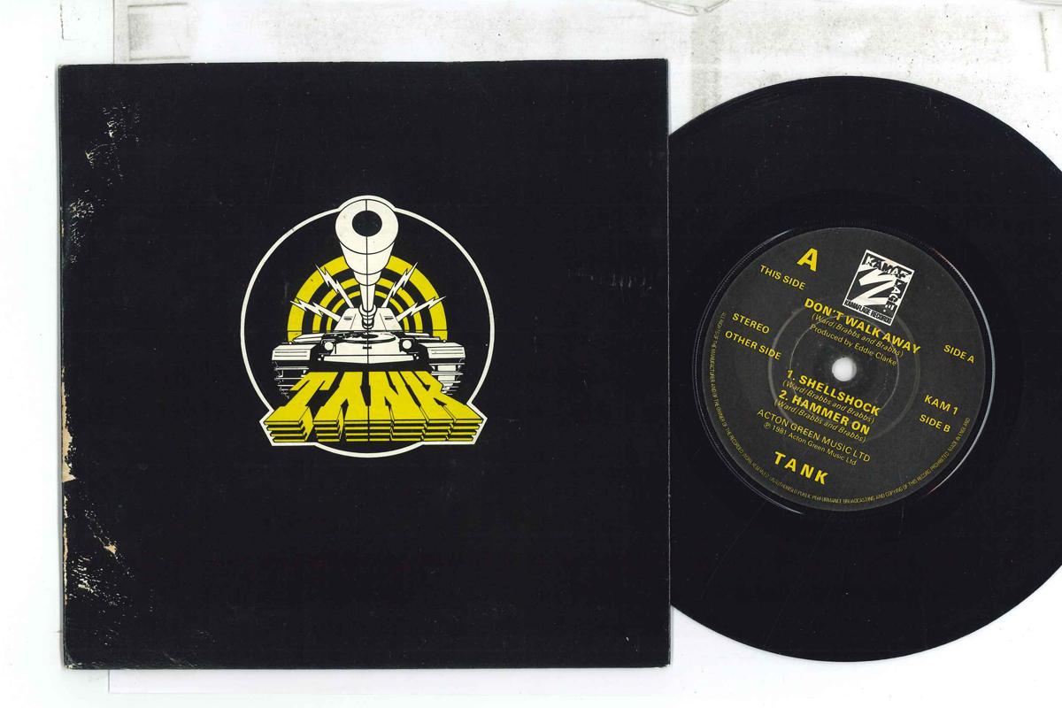 

7inch Record TANK - Dont Walk Away KAM1 KAMAFLAGE 1981 UK Metal Used