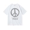 Americanstyle Ins and Peace and Love Logo Surrounding Shortsleeved Trendy Brand Loose Tshirts for Men and Women Summer Wear