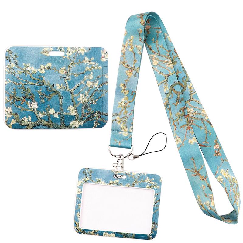 Yoga Sakura Credential Holder Little daisy Lanyard for Key Cute Neck Strap Card ID Badge Holder Key Chain Accessories Wholesale