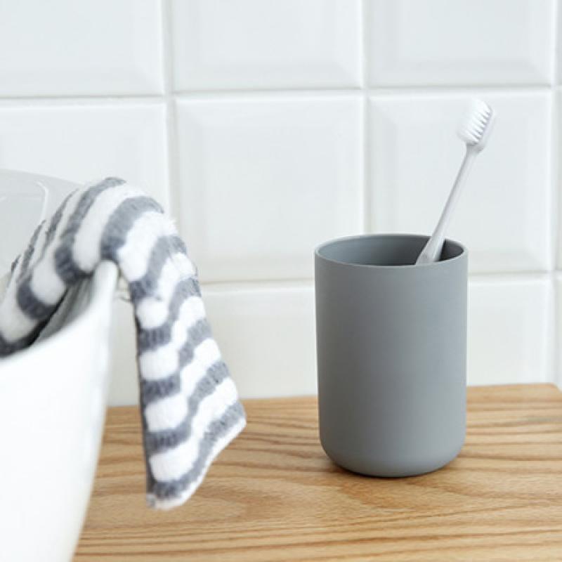 Badezimmerbecher Kunststoff Mundspülbecher Kaffee Tee Wasserbecher Zuhause Reise Einfarbige Zahnbürstenhalter Trinkgeschirr Tasse