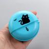 Animal Print Round Earphone Case - Durable ABS Cable Organizer with Rotary Storage, Protective Headphone Accessory