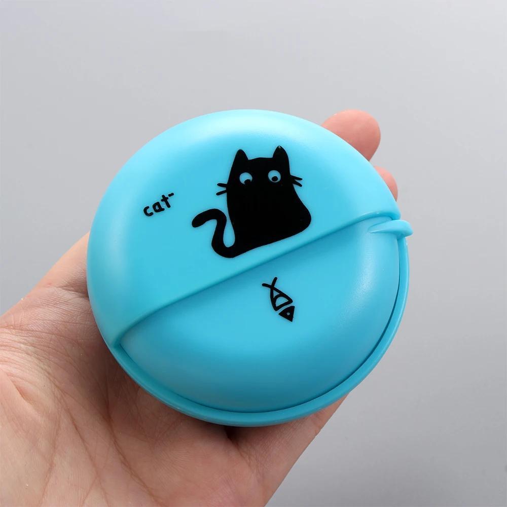 Animal Print Round Earphone Case - Durable ABS Cable Organizer with Rotary Storage, Protective Headphone Accessory