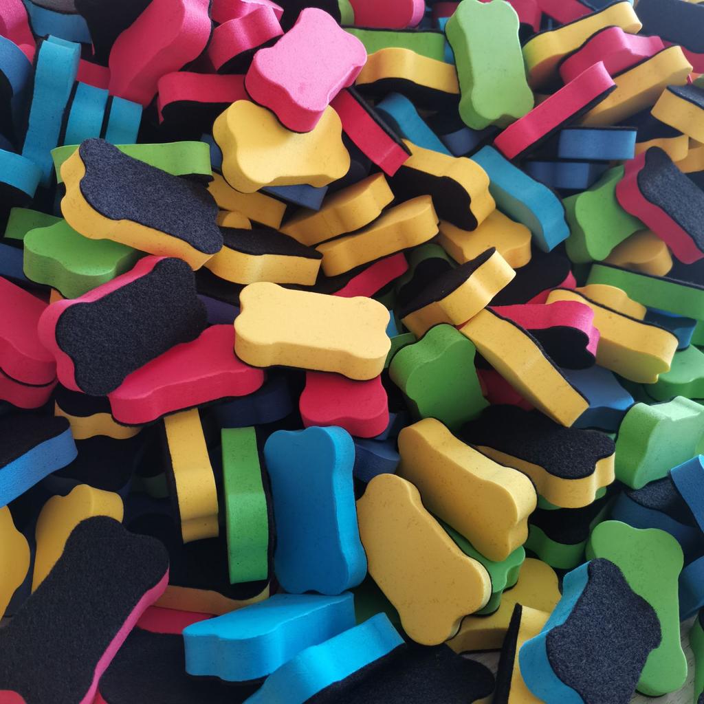 30Pcs Random Color Whiteboard Eraser Magnetic Felt Cloth Eraser Small Bone Eraser Office Essential Whiteboard Blackboard Eraser Reusable