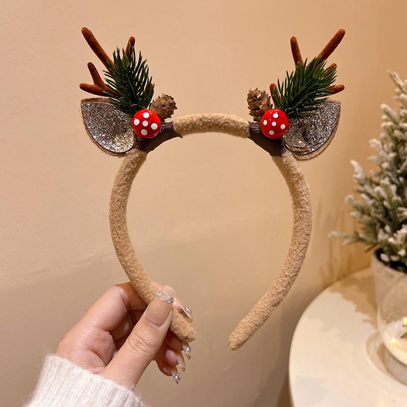 Mori Style Reindeer Antler Ears Christmas Hair Clip - Cute Kids' Hairpin Accessory