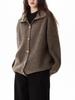 Unisex American Retro Turtleneck Cardigan – Casual, Loose, and Versatile Knitwear for Autumn/Winter.