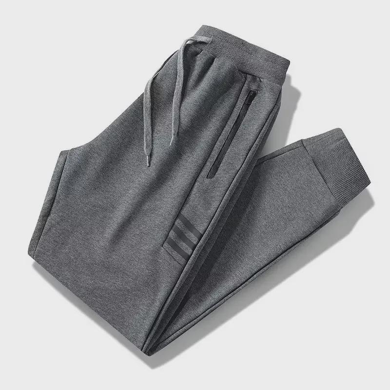 Men's Velvet-Lined Winter Sports Pants, Loose Fit, Straight Leg, Trendy and Large Size