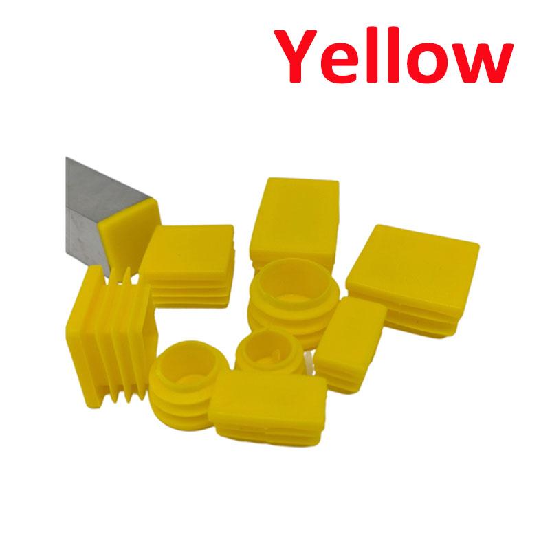10 шт. круглых/квадратных пластиковых заглушек, торцевых заглушек, накладок для труб, вставок, заглушек, стопоров желтого/коричневого цвета 19mm жёлтый