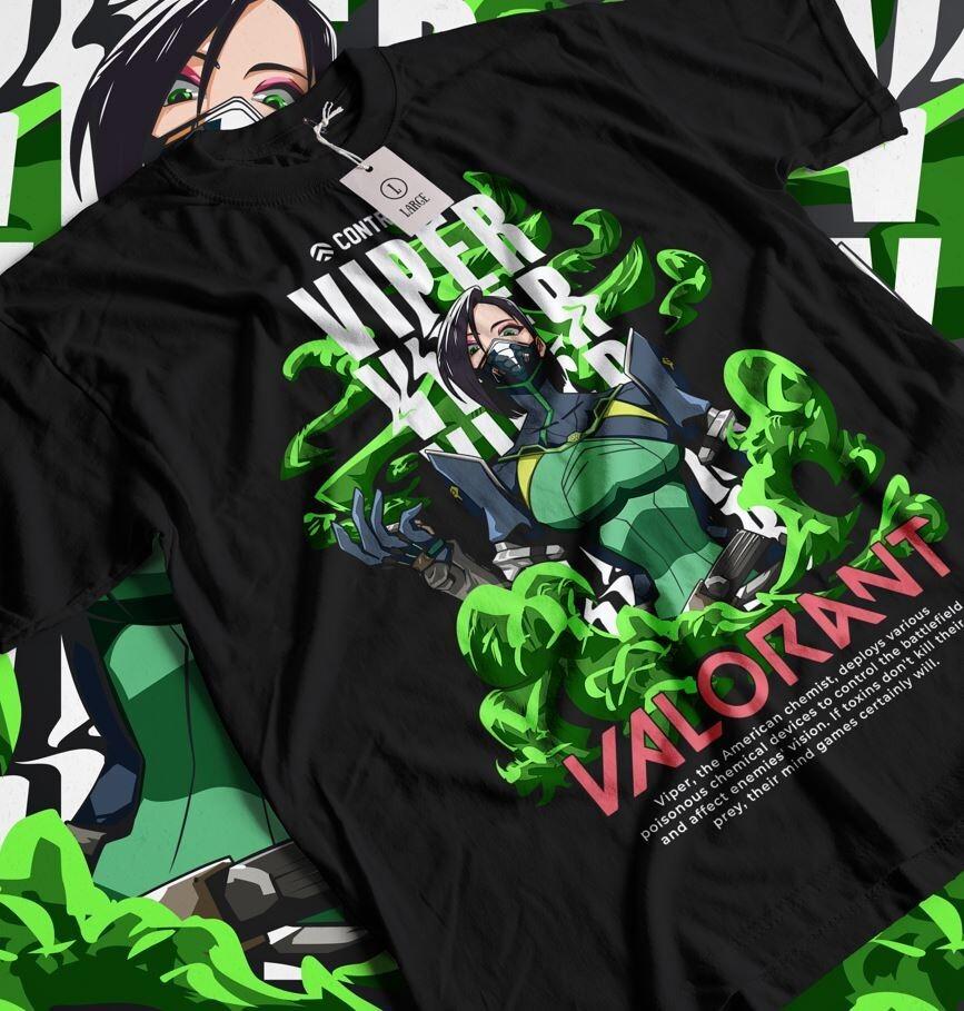 Футболка в стиле Viper из Valorant, Унисекс, Футболка Valorant, Футболка по компьютерной игре Унисекс S