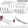 9Pcs Hose Clamp Pliers With CV Boot Clamp Kit, Small And Large Stainless Steel Universal Adjustable Drive Shaft CV Boot Crimp Clamp Clic-R Collar
