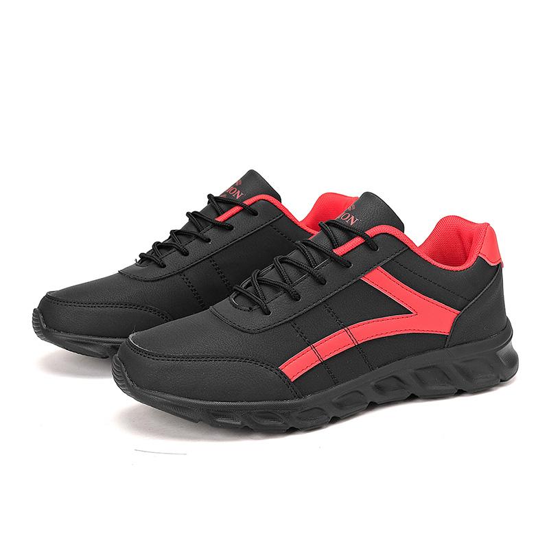 

Кожаные мужские туфли кроссовки трендовая повседневная обувь дышащие кроссовки для отдыха мужские нескользящая обувь мужская обувь для скейтбординга 39 чёрный