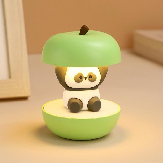 Apples Panda Night Light USB Rechargeable LED Bedside Lamp Ambient Light Christmas Festival Cute Mood