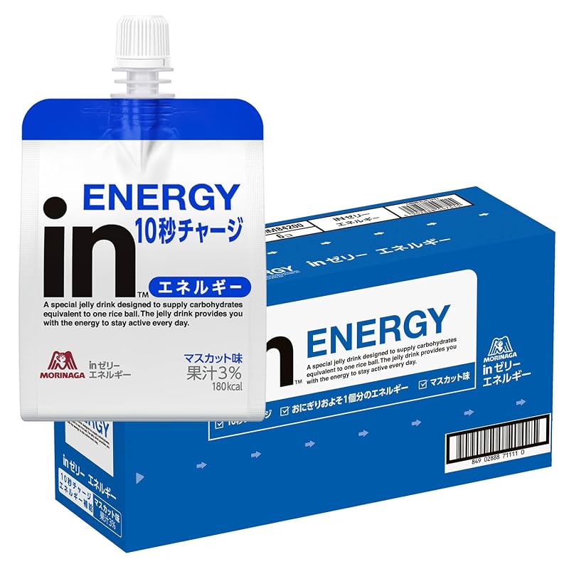 Morinaga & Co. in Jelly Energy 180g x 6 packs, Muscat flavor, 10-second energy boost, disaster preparedness, emergency food, gift, health management,