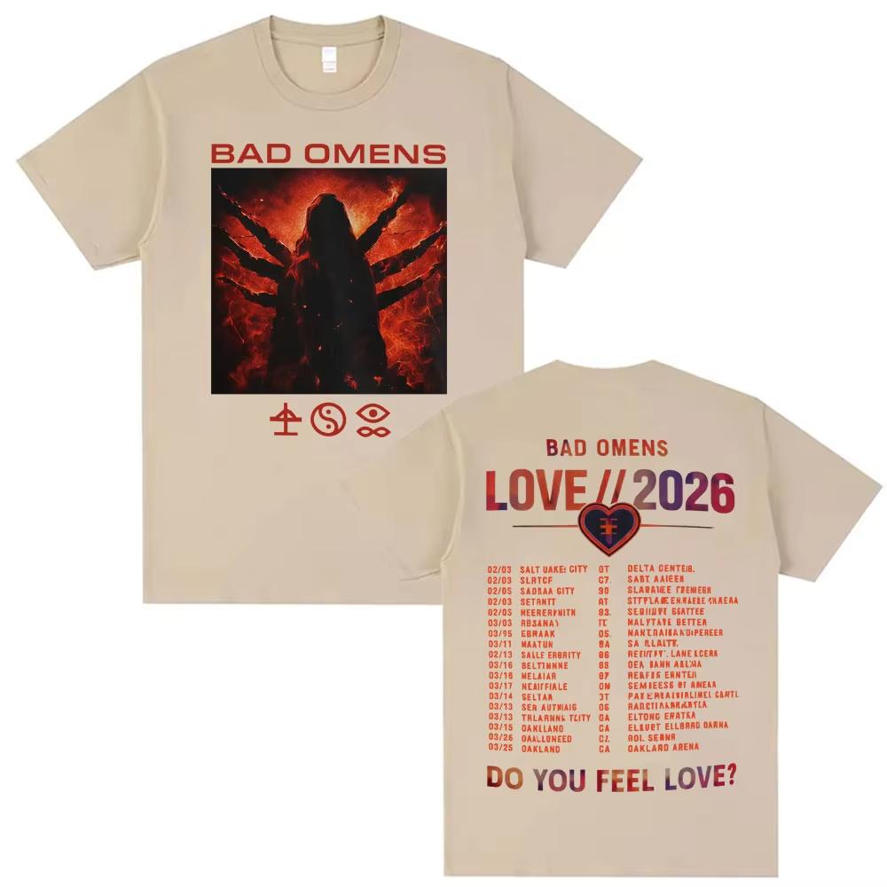 Band Bad Ounisexs Do You Feel Love Love 2026 Tour Merch T Shirt Unisex Clothes Fashion Vintage Tshirts Pure Cotton Fashion Tshirt