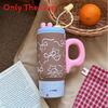 Large Capacity Ceramic Inner Insulated Mug With Straw For Office And Travel Use