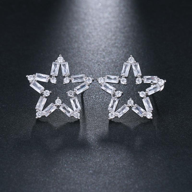 

Бренд Bettyue Модные Роскошные ААА Кубический Цирконий Белое Золото Цвет Звезда Подвеска Ювелирные Изделия Серьги Для Женщин Флорид Свадебная Вечеринка Подарок белый