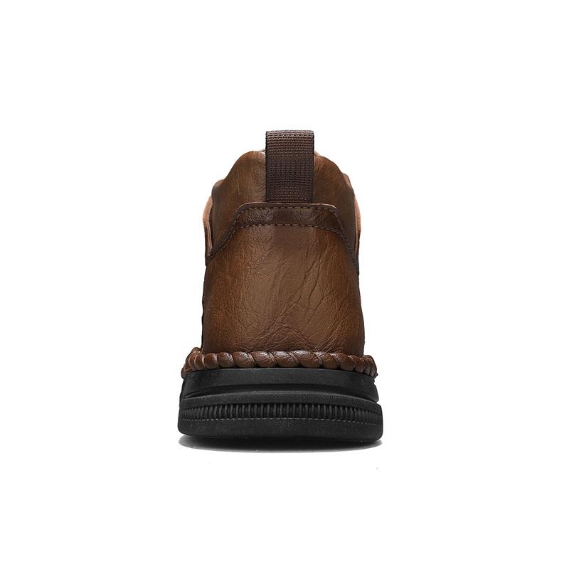 Men's High-top Casual Shoes Handmade Shoes Casual Sneakers Plus Size 39-48