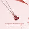 Tichiya Real Shot Gourd Necklace: Women's S925 Sterling Silver, Chinese Style, Light Luxury Enamel Fu Lu Clavicle Chain.