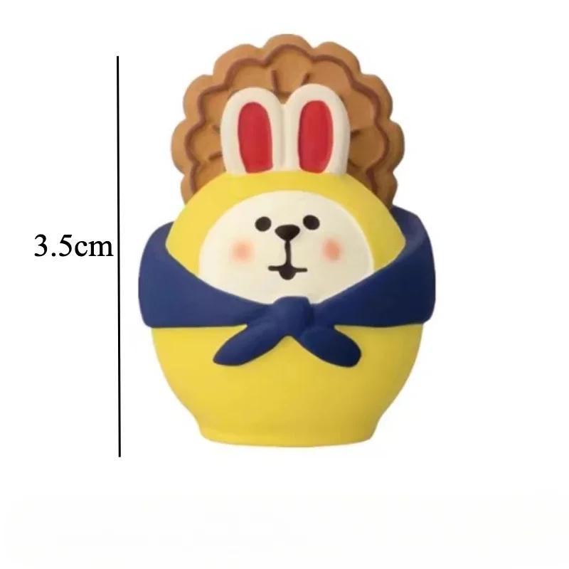 Mid-Autumn Festival Decoration Kawaii Mini Doll Ornaments Cute Mooncake Cat Desktop Decor DIY Scene Room Decoration Wholesales
