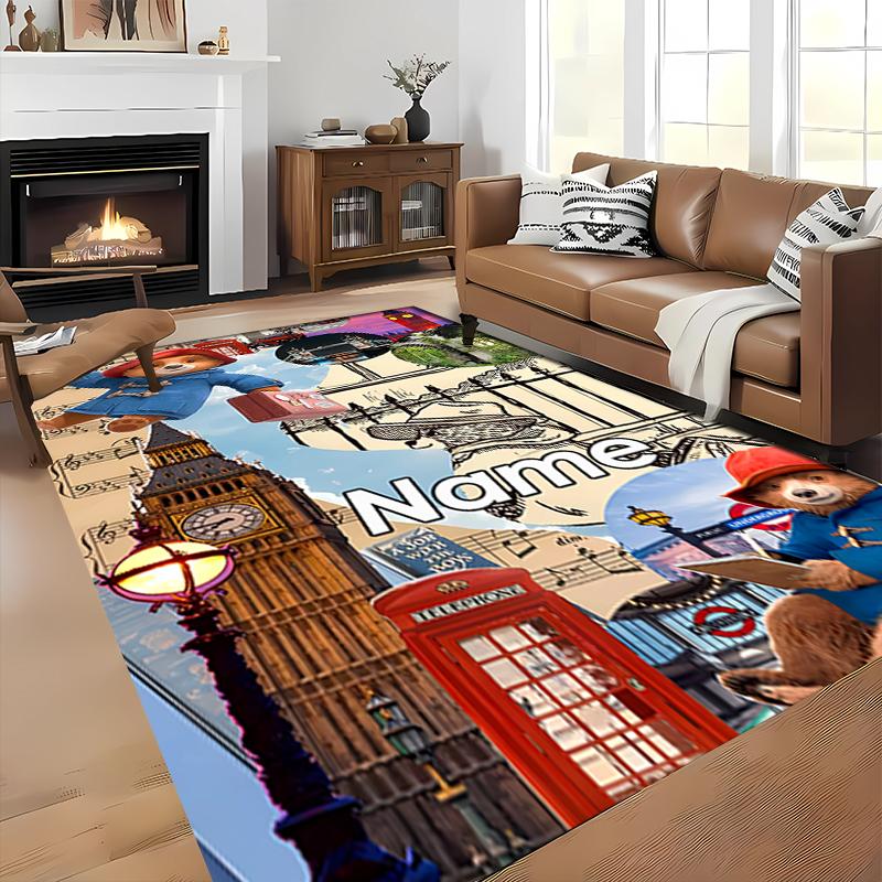 Custom personalization Paddington Bear Area Rug - Perfect For Kitchen, Bathroom,Laundry Room Decor Large Size Available,Gift All Seasons