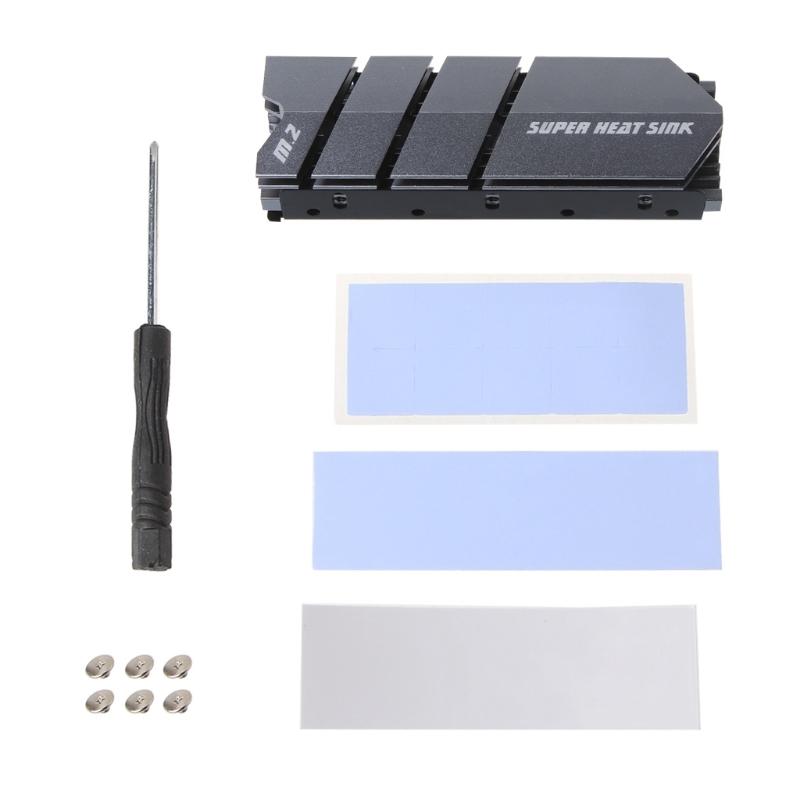 for M.2 SSD NVMe NGFF Heat Sink M2 2280 Solid State Hard Disk Aluminum Heatsink Gasket with Thermal Radiator PC Accessor