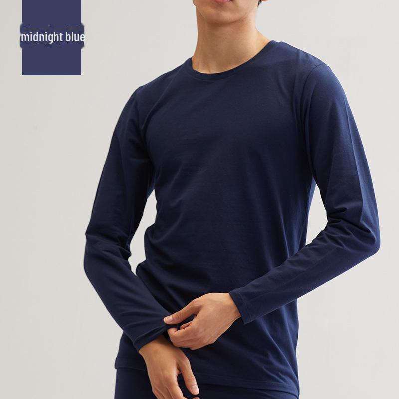 Men's Pure Cotton Thermal Underwear Set: Autumn Tops & Trousers, Spring/Autumn Lightweight Cotton Sweater