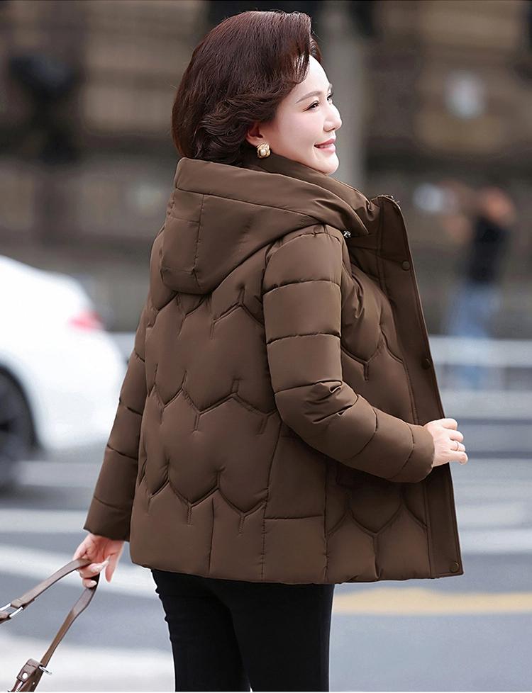 Women’s Short Hooded Windproof Thicken Warm Winter Jacket Gift for Mom