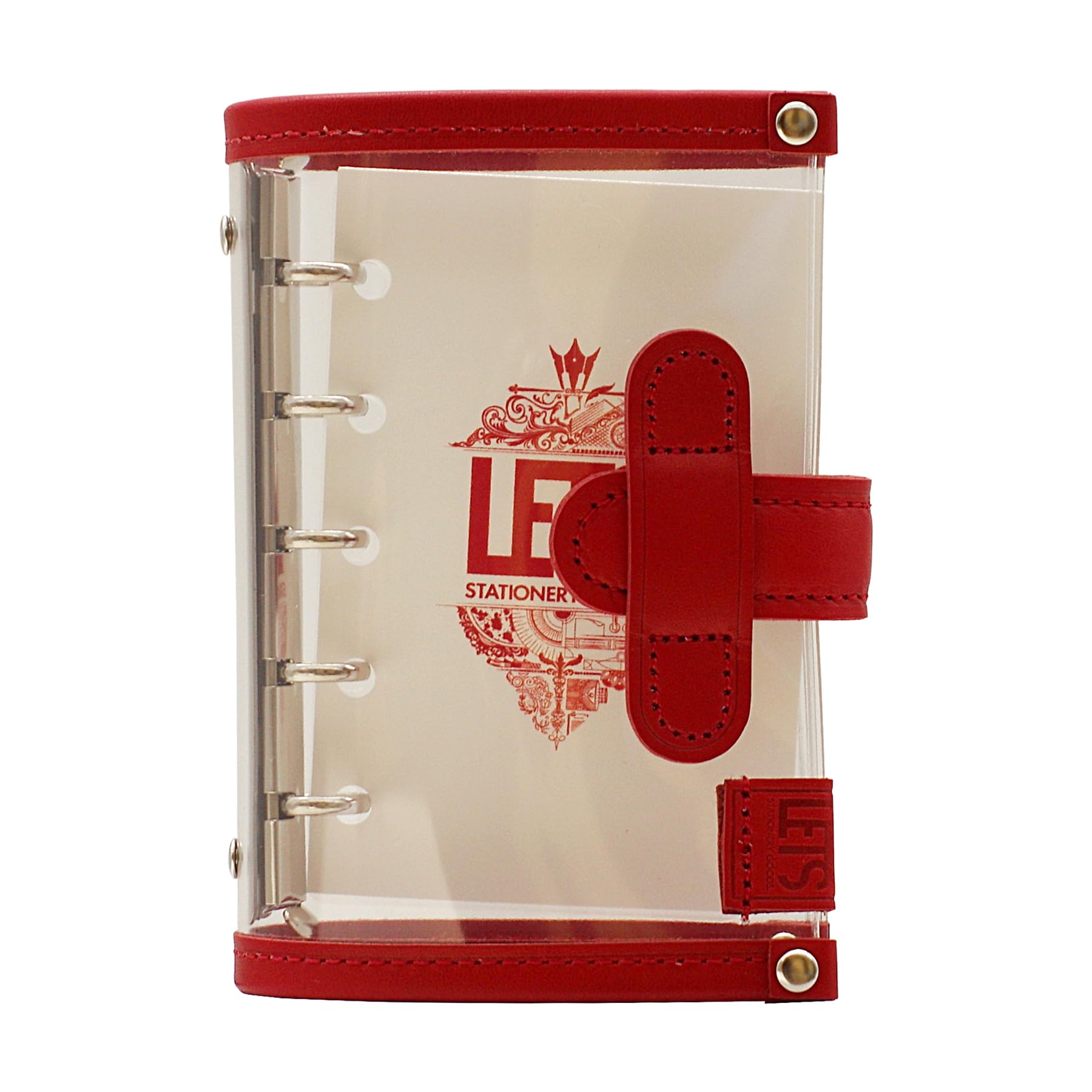 

LETS STATIONERY GOODS Clear System Notebook Mini 5 [Red]