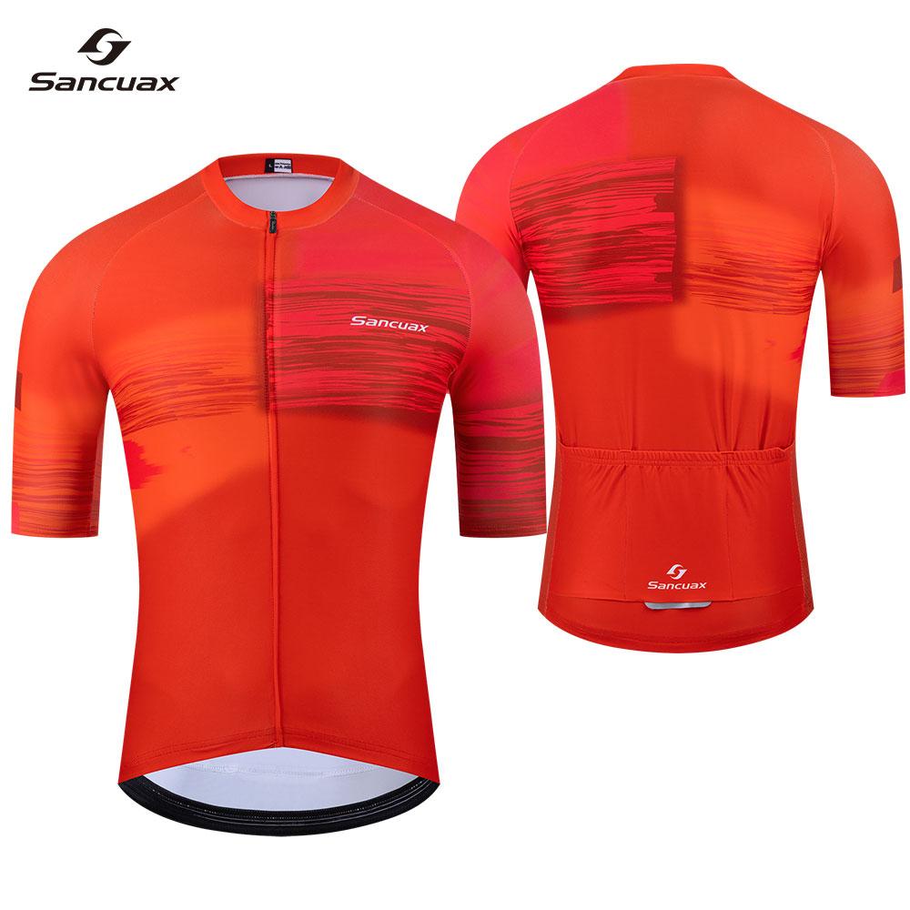 Cycling Jersey Set Bicycle Short-Sleeved Shorts Suits for Men Breathable Road Biking MTB Cycling Clothing with Pockets