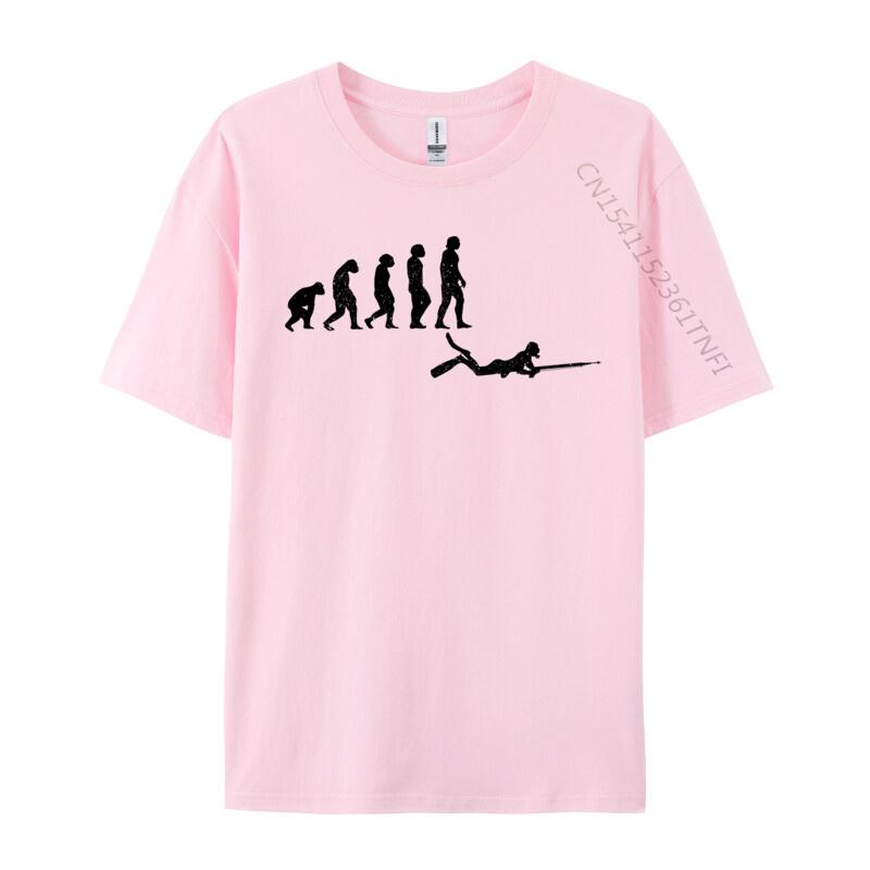 Spear Fishing Evolution Spearfishing Funny Fisherman Cheap Soccer Heartbeat Normal T-Shirt Adult Tops Shirts Normal Tee-Shirt